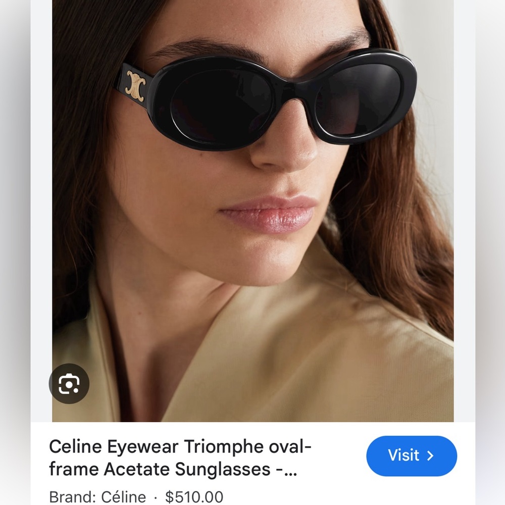 Signature Celine sunglasses.  Triomphe. Black.